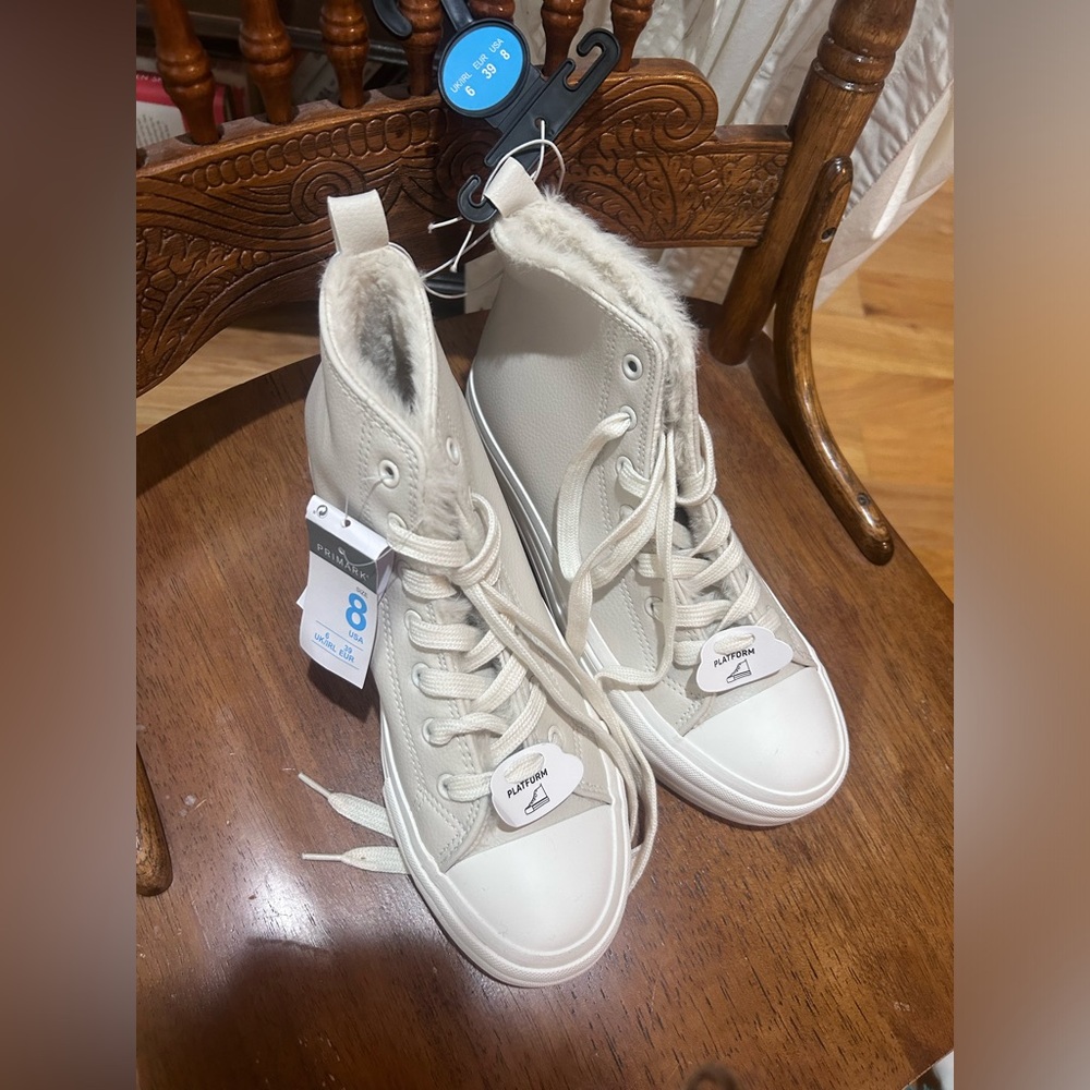 NWT Platform Sneakers with Furry Interior